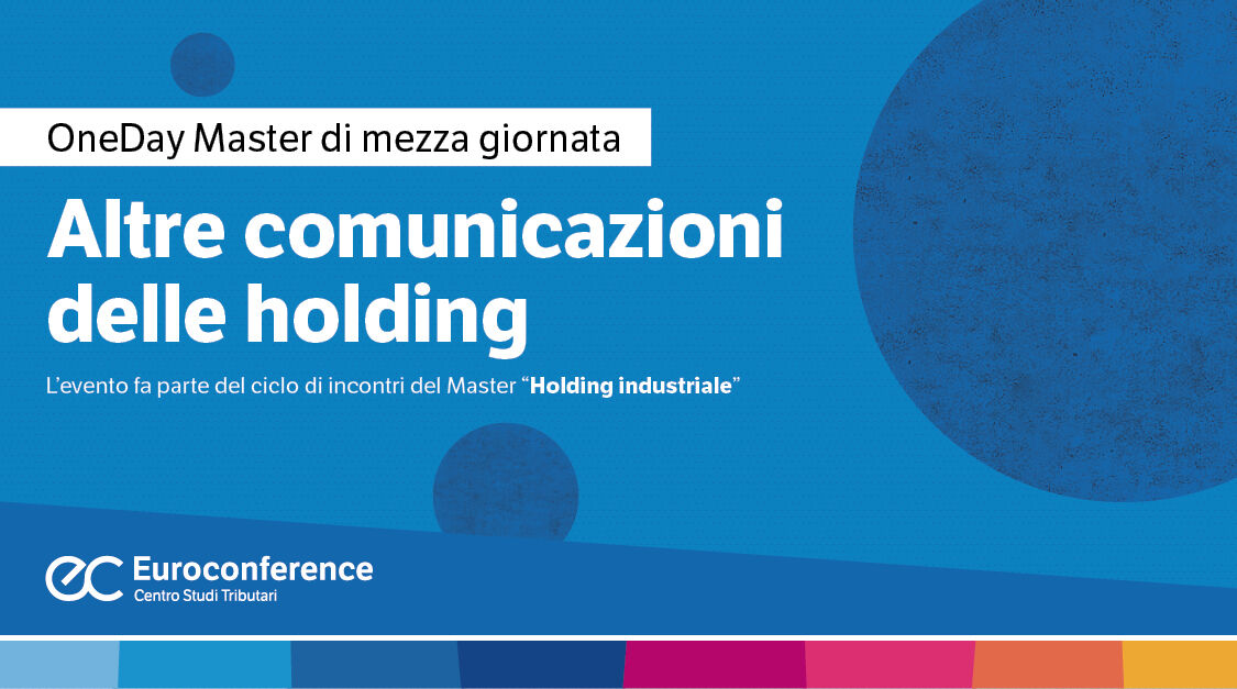 Immagine Altre comunicazioni delle holding | Euroconference